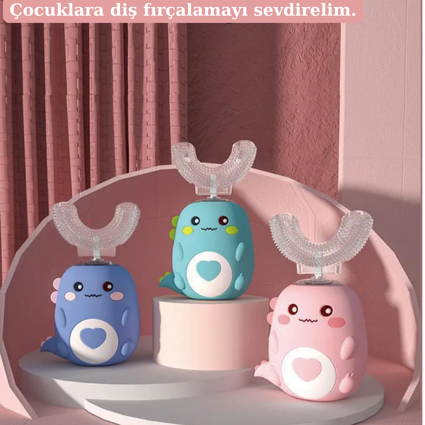 Giggle Bite Çocuklar İçin U Şekilli Otomatik Diş Fırçası